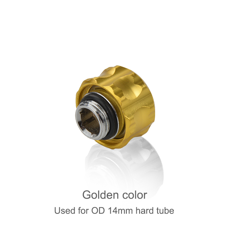 Syscooling water cooling G1/4 fitting for OD 14 mm hard tube copper compression fitting PETG tube fitting