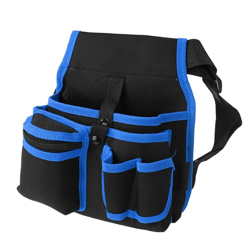 Wear-resistant Tool Bag Durable Polyester Hardware Electrician Waist Pack Hammer Pliers Pouch Repair Tools Storage: Blue