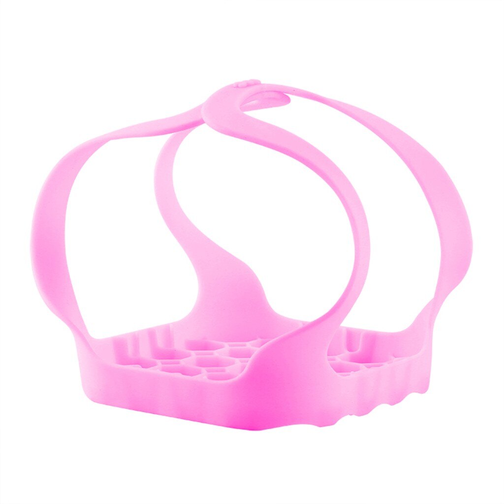 Silicone Roasting Rack Durable Bakeware Sling Trivet Oven Baking Food Rack Set For Kitchen Cooking Steam Holds Roasting Rack: Pink 