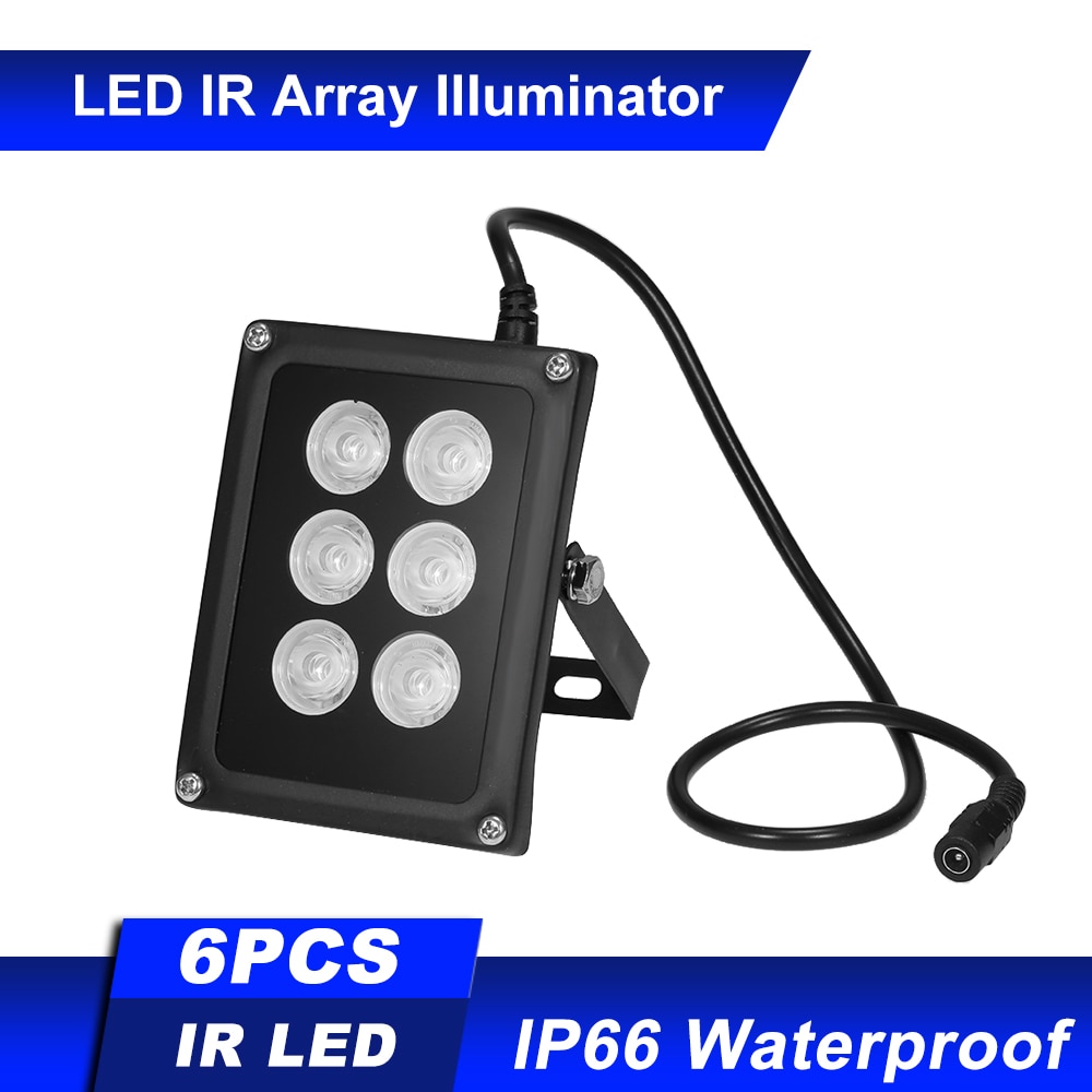 Infrarood Illuminator 6Pcs Array Ir Leds Ir Illuminator Nachtzicht Groothoek Outdoor Waterdicht Voor Cctv Security Camera