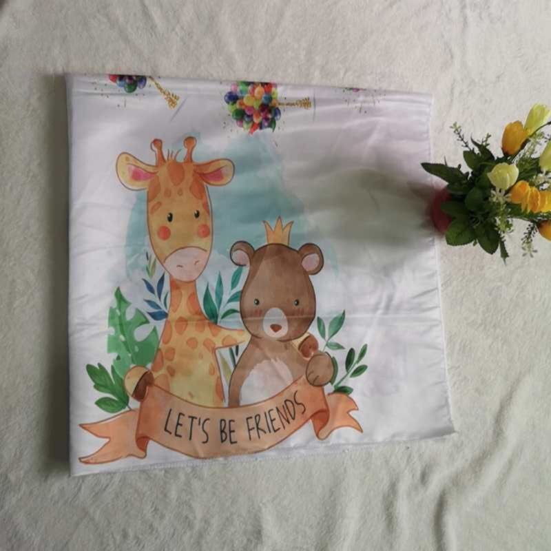 Baby Maandelijkse Record Groei Milestone Deken Dier Patroon Fotografie Props R2JF
