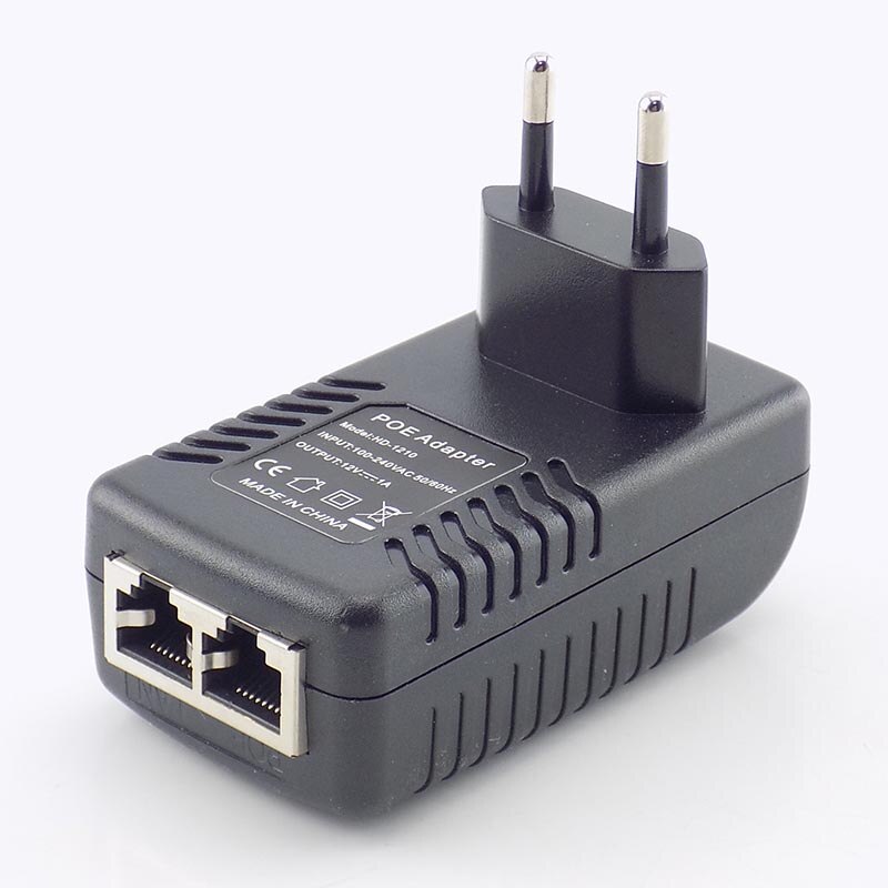 12V 1A POE Injektor Zauberstab Stecker POE Schalter Netzteil Adapter kabellos Ethernet Adapter Für Ip-kamera CCTV UNS/EU Stecker L19