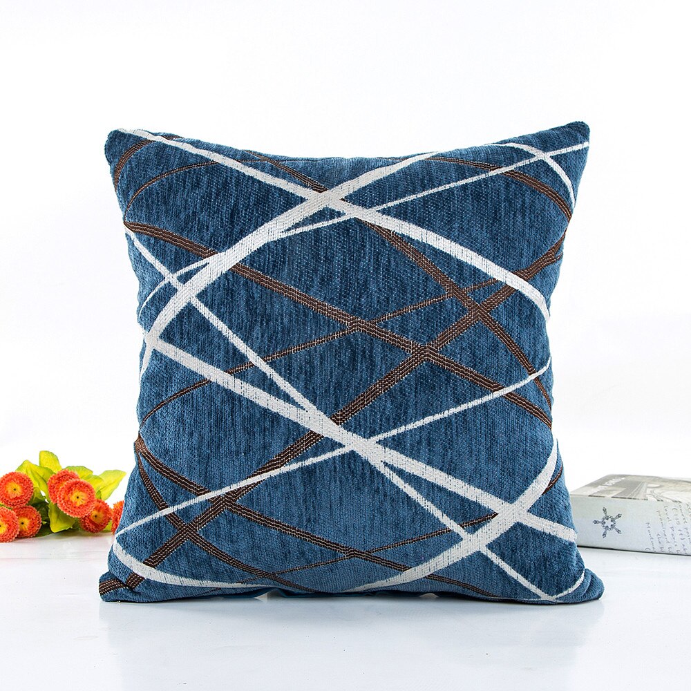 Peluche rayé taie d'oreiller Kissen confortable housse de coussin pour la maison oreillers décoratifs pour canapé Cojines Decorativos Para Sofá