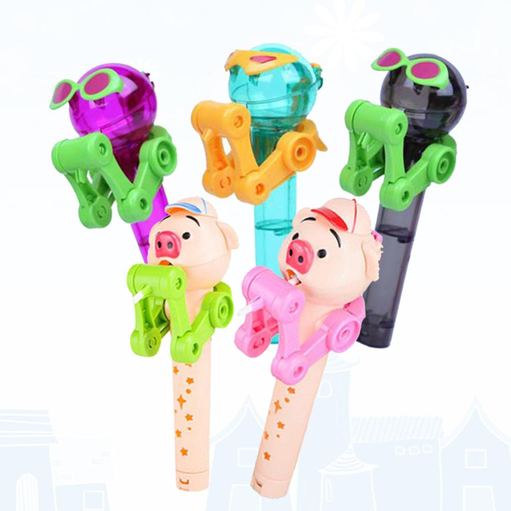 1Pcs Funny Kids Tang People Eat lollipops Pig Robot Lollipop Toy Holder Decompression Reliever Kids Children Toys Christmas