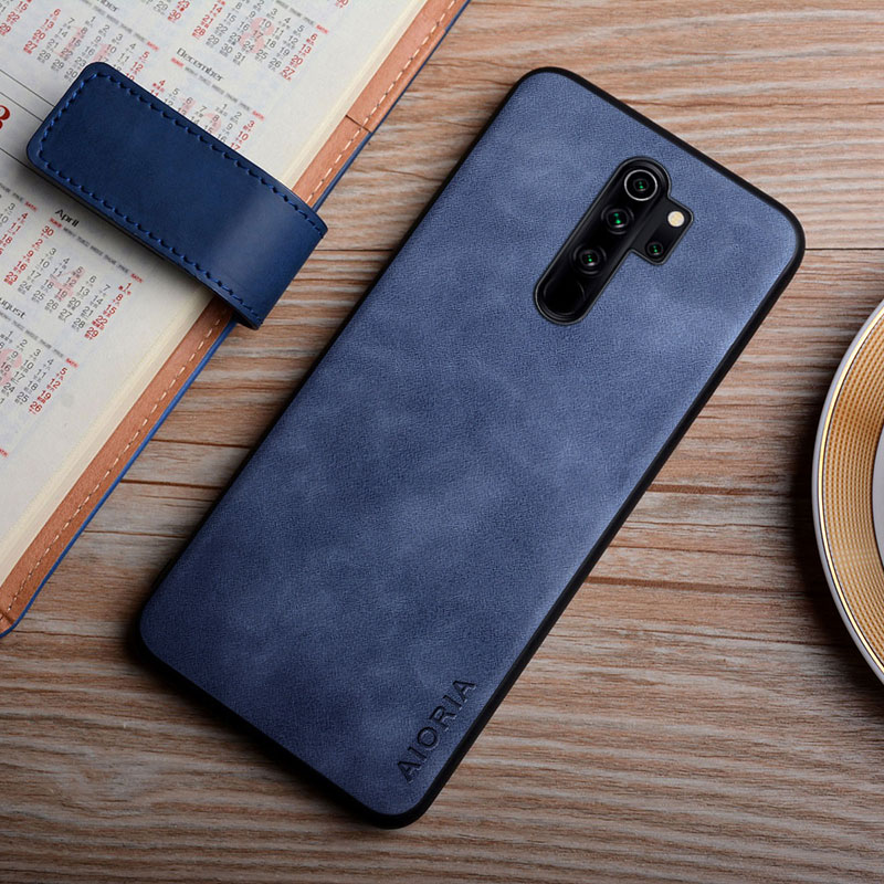 Leather Case For Redmi Note 8 Pro 8 8T coque fingerprint proof durable matte cover for redmi note 8 case funda: Denim / Dark Blue