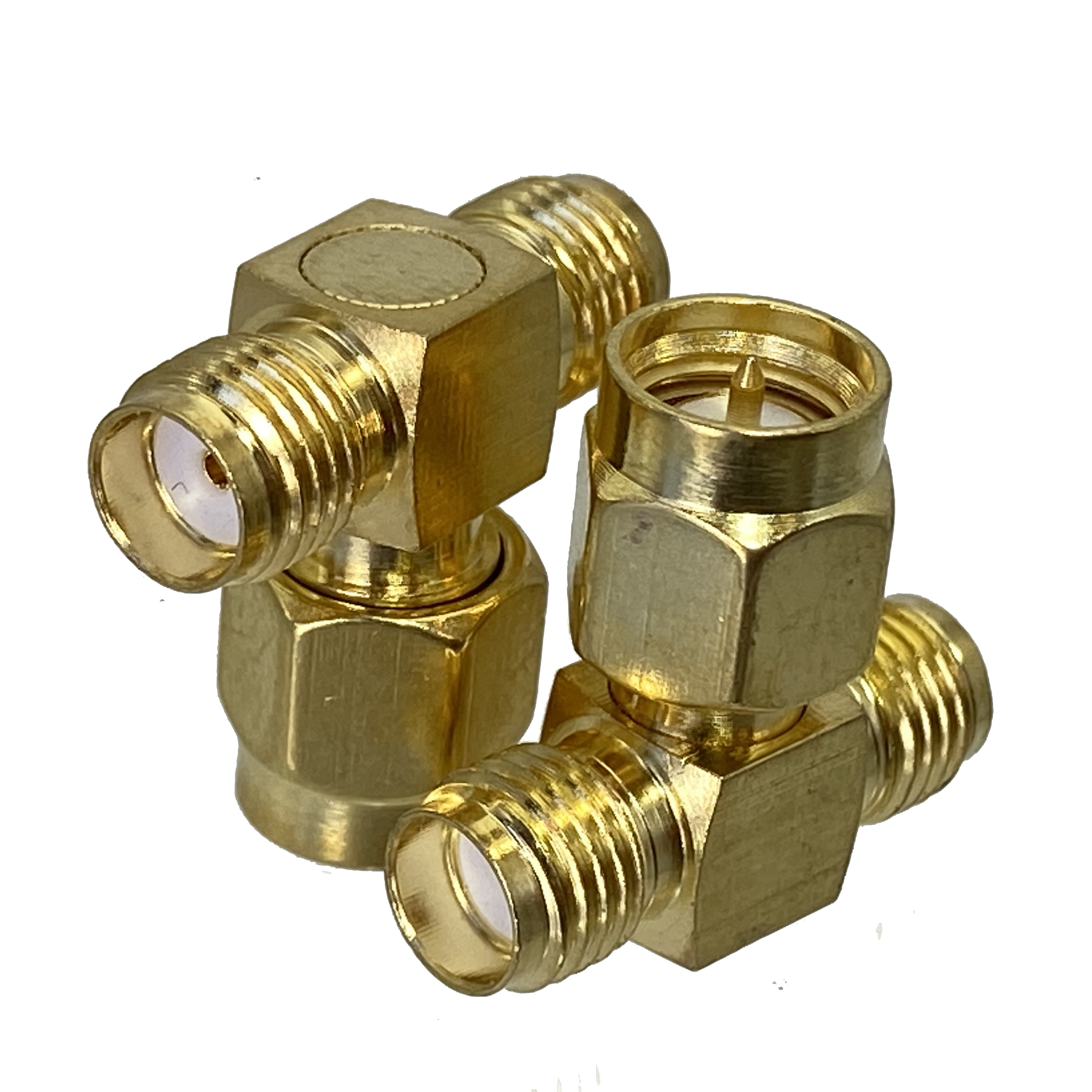 Sma rp sma adapter, sma hane hona rp-sma hane hona antennkontakt, sma kopplare rak 90 graders rf koaxialadapter 50 ohm: Lila