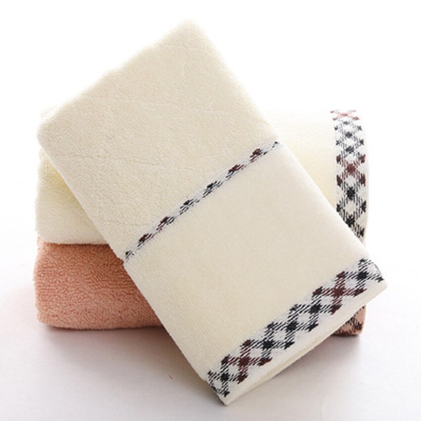 Soft Spa Bad Hand Katoenen Handdoek Thuis Strand Voor Kinderen Volwassenen Seaside Gezicht Twill Jacquard Streep Dikke Handdoek Set Niet vervagen handtuch: beige