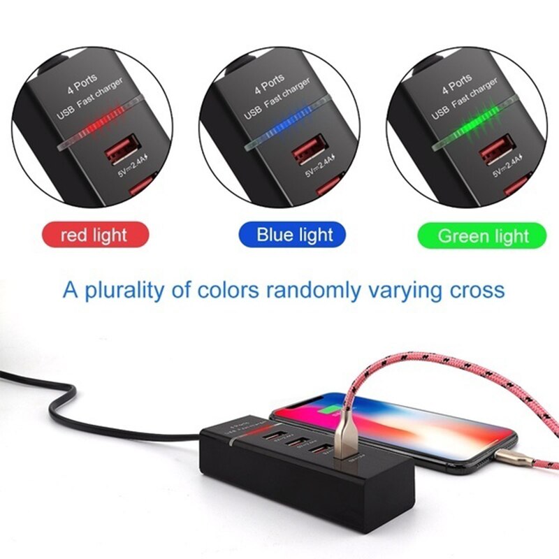 Universal- 4 USB Hafen Schnelle praktisch-ladegerät Reise Zauberstab Energie Schnelle Ladestation EU UNS Stecker Adapter Für Handys für IPhone