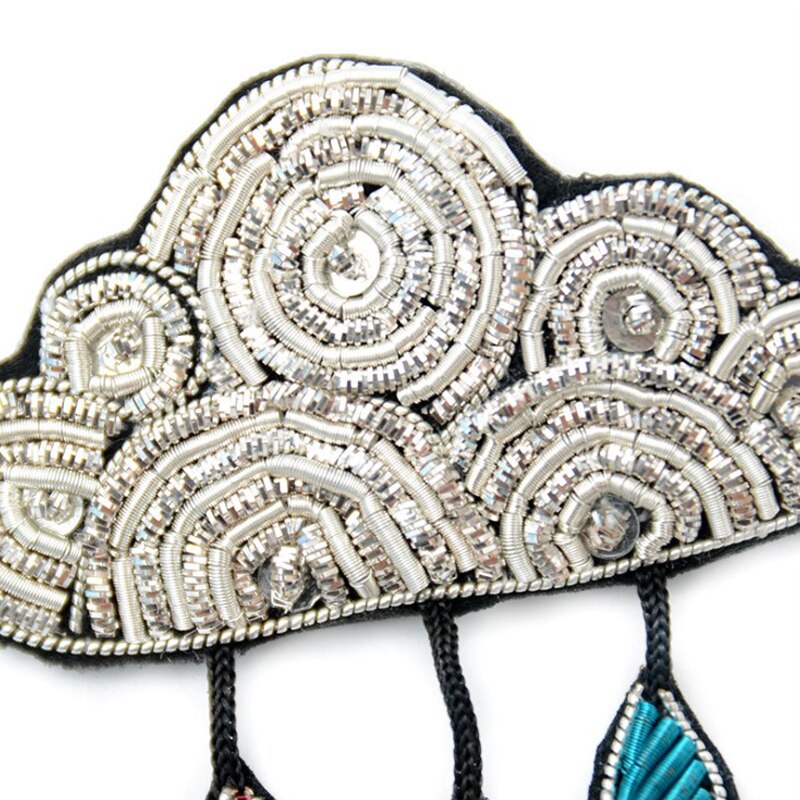 Kreatywny rękojeść ręczny jedwabny znaczek kolorowe chmury mała broszka żeńnarty temperament dziki stanik ozdoba wysokiej klasy akcesoria