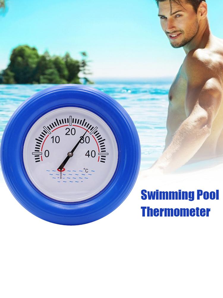 Large Dial Round Swimming Pool PVC Floating Thermometer With Large Scale Round Water Temperature Measuring Device