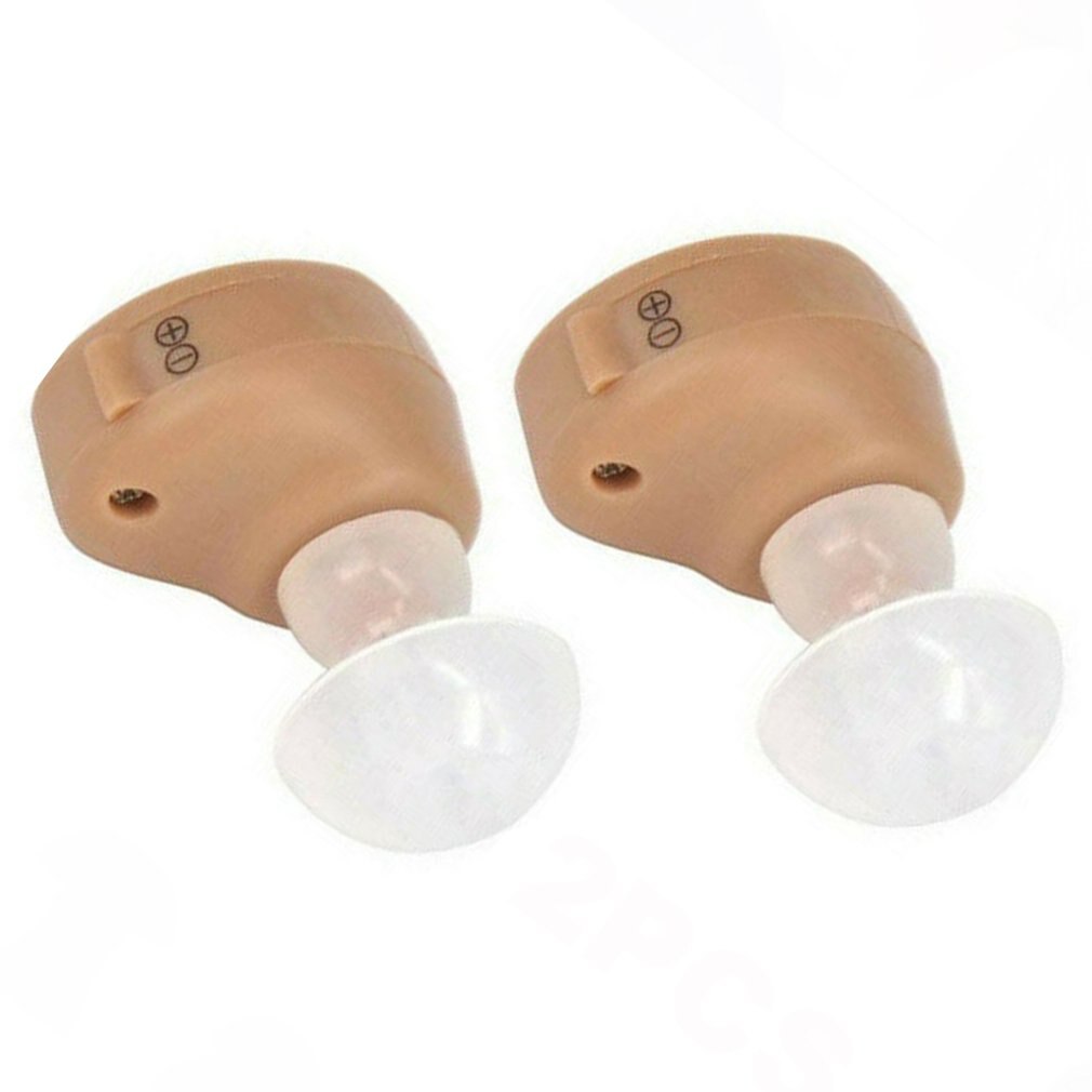 Mini audífono pequeño y ligero para ancianos y adultos, amplificador de sonido Invisible, 2 piezas