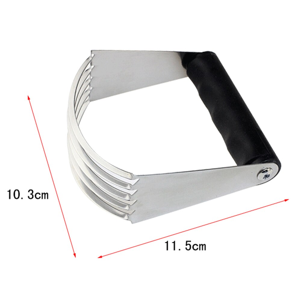 Butter Blender Stainless Steel Baking Dough Cutter Pastry Dough Blender Flour Mixer with 5 Blades Kitchen Accessory