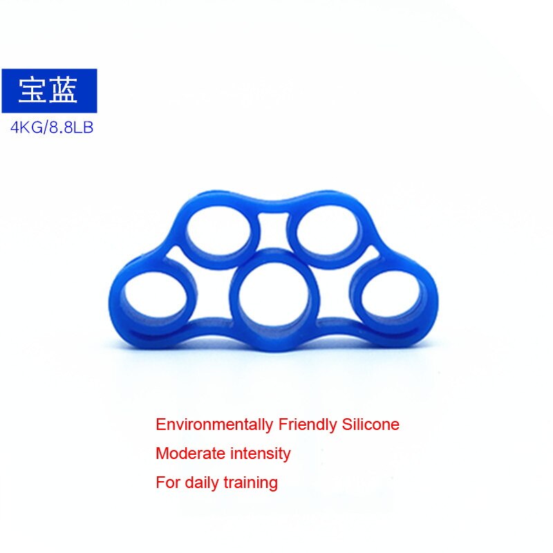 1 or 2 pcs Finger Stretcher Hand Resistance Bands Hand Extensor Exerciser Finger Grip Strengthener Strength Trainer Gripper Set: Royal blue