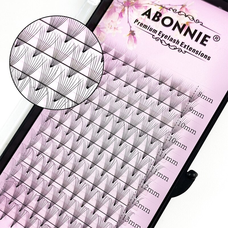 Eyelash Extensions 10D Thickness 0.07 C Curl Eyelashes Middle Stem & Long Stem Premade Lash Fans Supplies Lashes