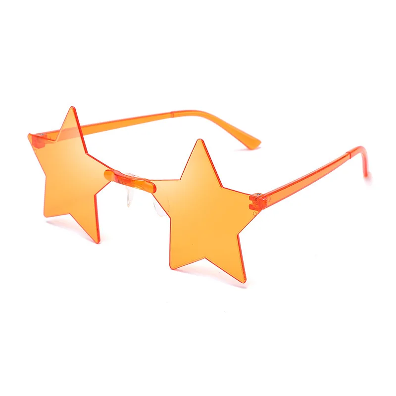 Mode Dunne Stervormige Zonnebril Vrouwen Randloze Bril Persoonlijkheid Brillen Cool Disco Ster Bril Voor Mannen Unisex Brillen Brillen: Bordeaux