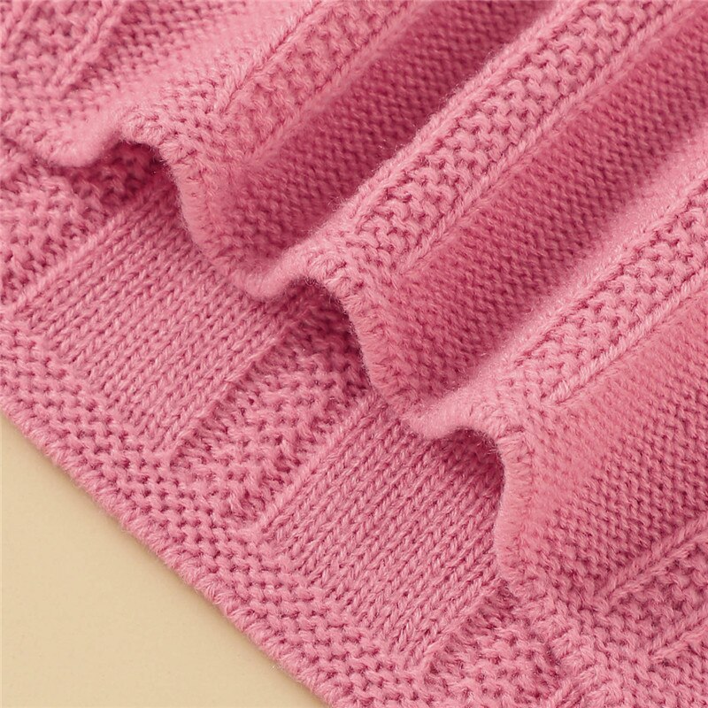 3-24M Autumn Winter Warm Knit Sweater For Boy Girl Long Sleeve Knitted Cardigan Sweater Casual Plain Coat Jacket Knitwear