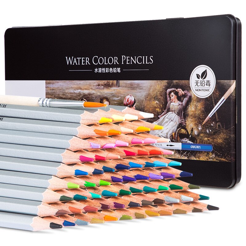 36/48/72 Aquarel Potloden Professionele Kleurpotloden 72 Aquarel Potloden Lood Water Oplosbare Kleur Potlood Set Art Supplies