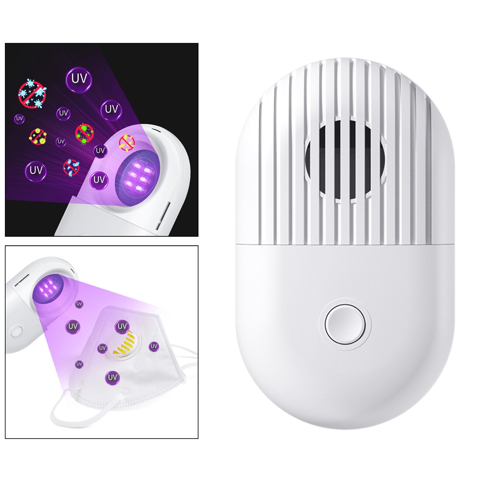 Ultraviolet Disinfection Lamp UVC Light UV Sanitizer Sterilizer Light 20 Seconds for Home Office Travel