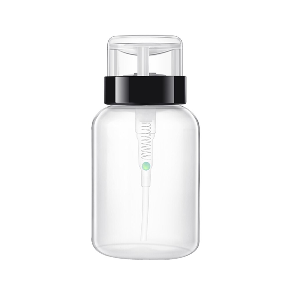 Portable 120ML/200ML Nail Polish Remover Alcohol Press Pumping Bottle Nail Art UV Gel Cleaner Empty Plastic Container Tool: 03(200ML)