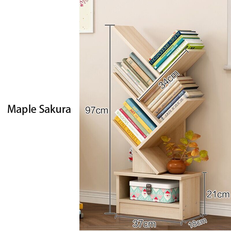 Tree Shaped Bookshelf Floor Space Saving Simple Modern Shelf Storage Bookcase Covers A Small Area For Home