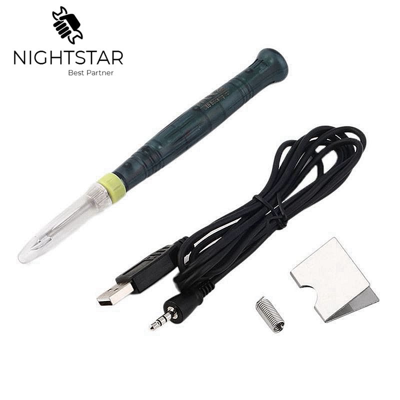 Mini USB Electric Portable Soldering Gun with LED Indicator Iron Welding Heating Tool 5V 8W Soldering Iron