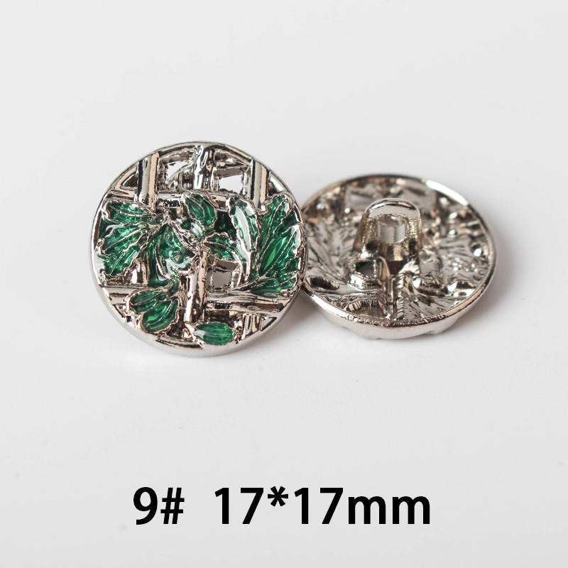 5 stk høykvalitets metall diamantknapper barneull overfrakk genser av klær knapper gylne dekorative knapper: 9