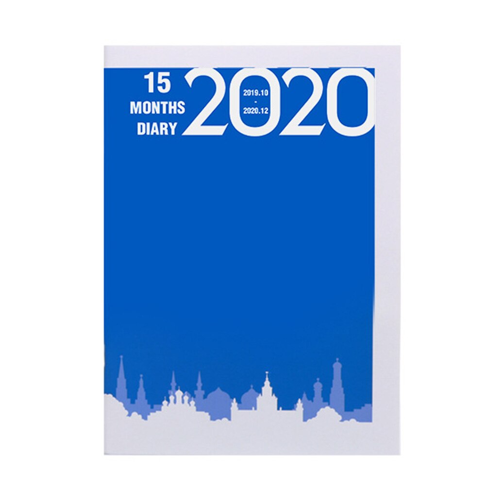 Notebook Planner Agenda Journal A5 Meeting Book School Stationery Monthly Plan Supplies Student Supplies: Blue