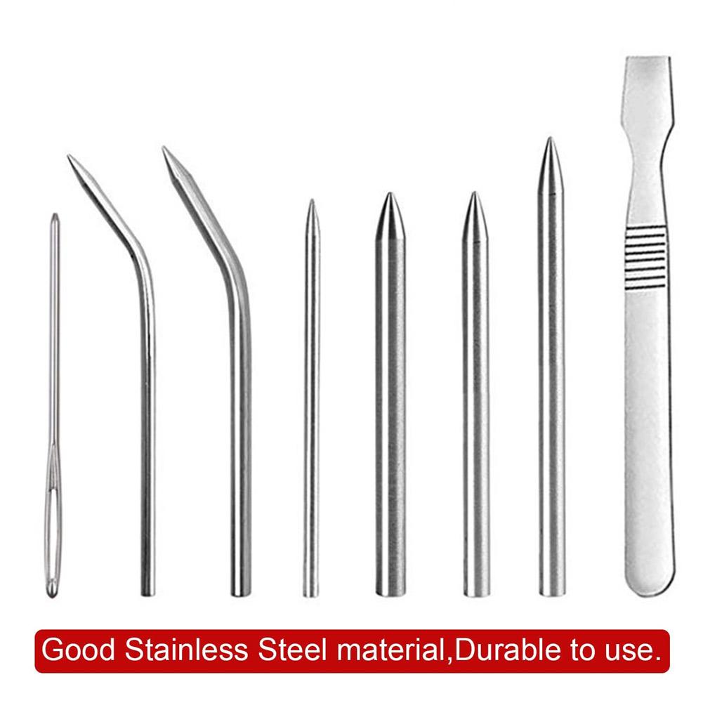 Stainless Steel Paracord Needle Paracord rope Stitching Set FID Lacing Stitching Needles Smoothing Tool for DIY Bracelets