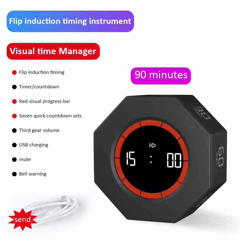 Multi-Hexagon Cube Timer 90-Minute Gravity Sensor ... – Grandado