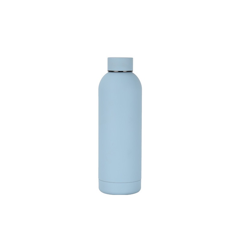 Rostfritt stål 500ml liten munflaska utomhus sportbil bärbar termoskopp kallvattenflaska: Mörk khaki / 500ml