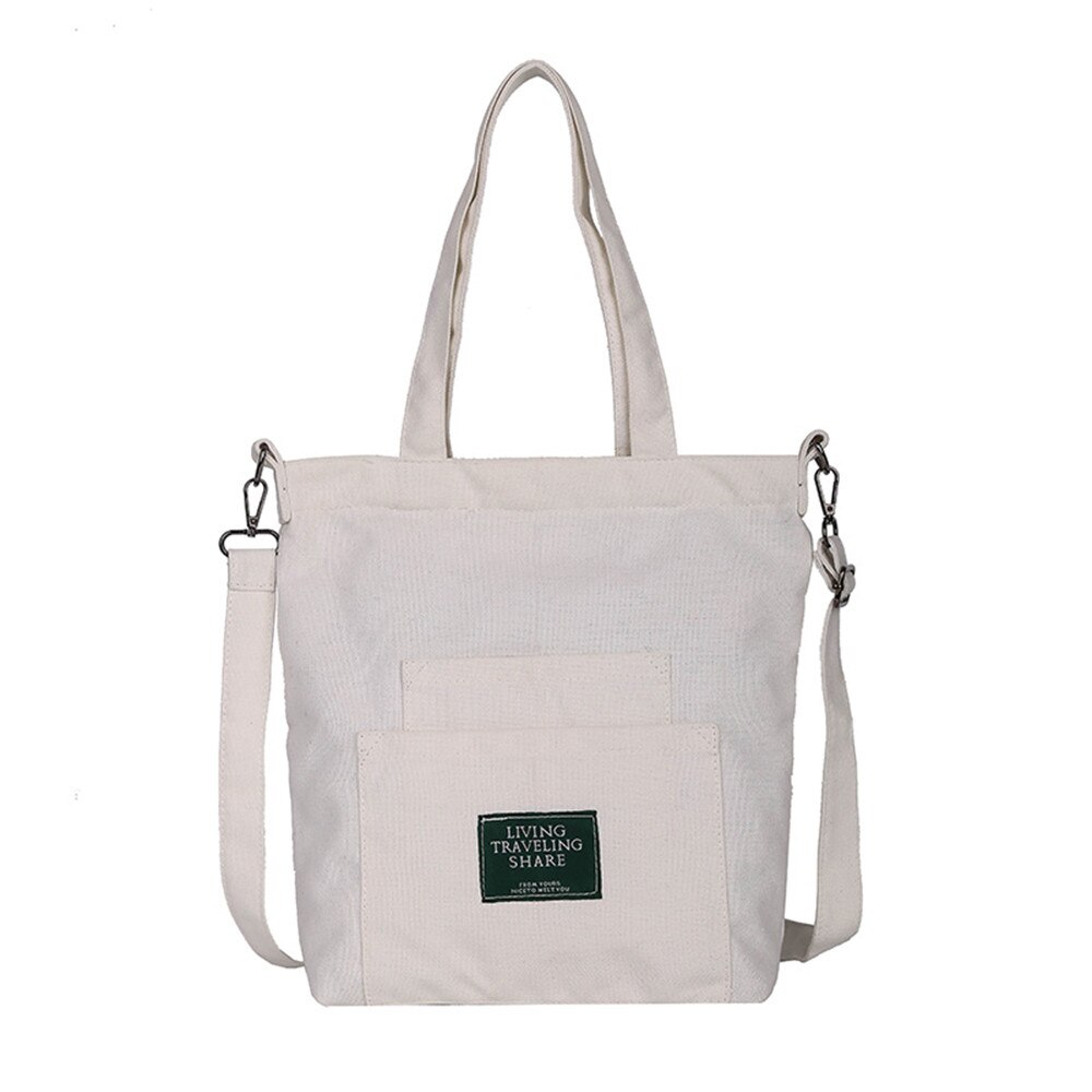 Schoudertas Messenger Tas Vrouwen Crossbody Tassen Voor Vrouwen Solid Soft Casual Canvas Schoudertassen: WHITE