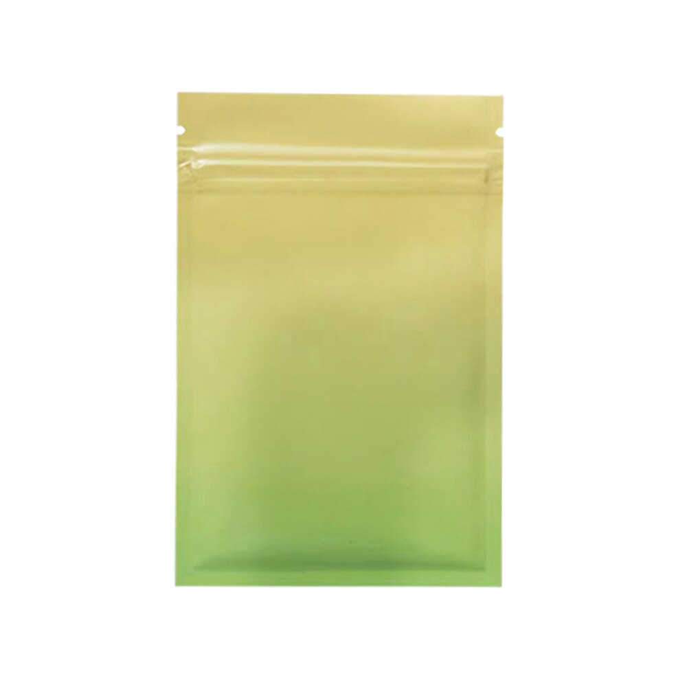 Mat Zwart Wit Roze Smeltlasbare Ziplock Verpakking Zakje Hersluitbare Platte Aluminium Folie Zip Lock Plastic Zakken 100 Stuks: 18x26cm / Yellow Green