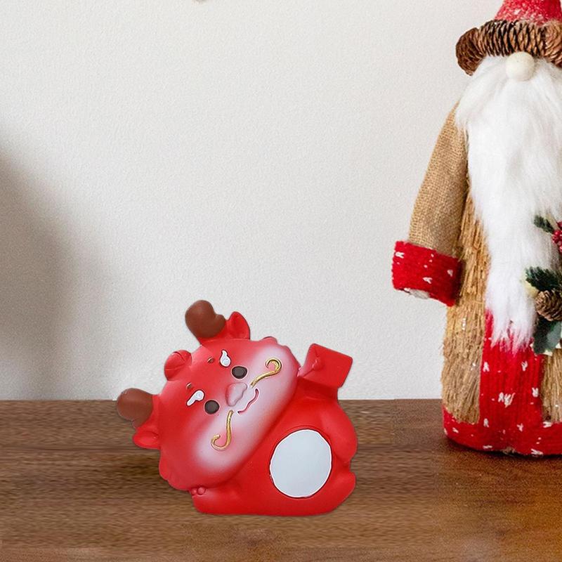 Small Dragon Statue Resin Statue Chinese Dragon Desktop Figurines Miniature Ornament Exquisite Dragon Year Figurines Home