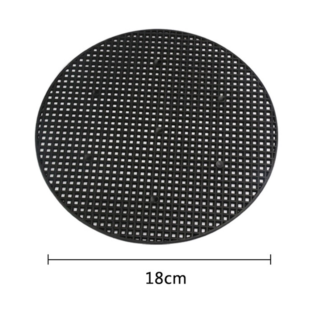 Plastic Flower Pot Bottom Hole Mesh Potted Plant Prevent Soil Loss Net Tools Black PAK55: Round 18cm