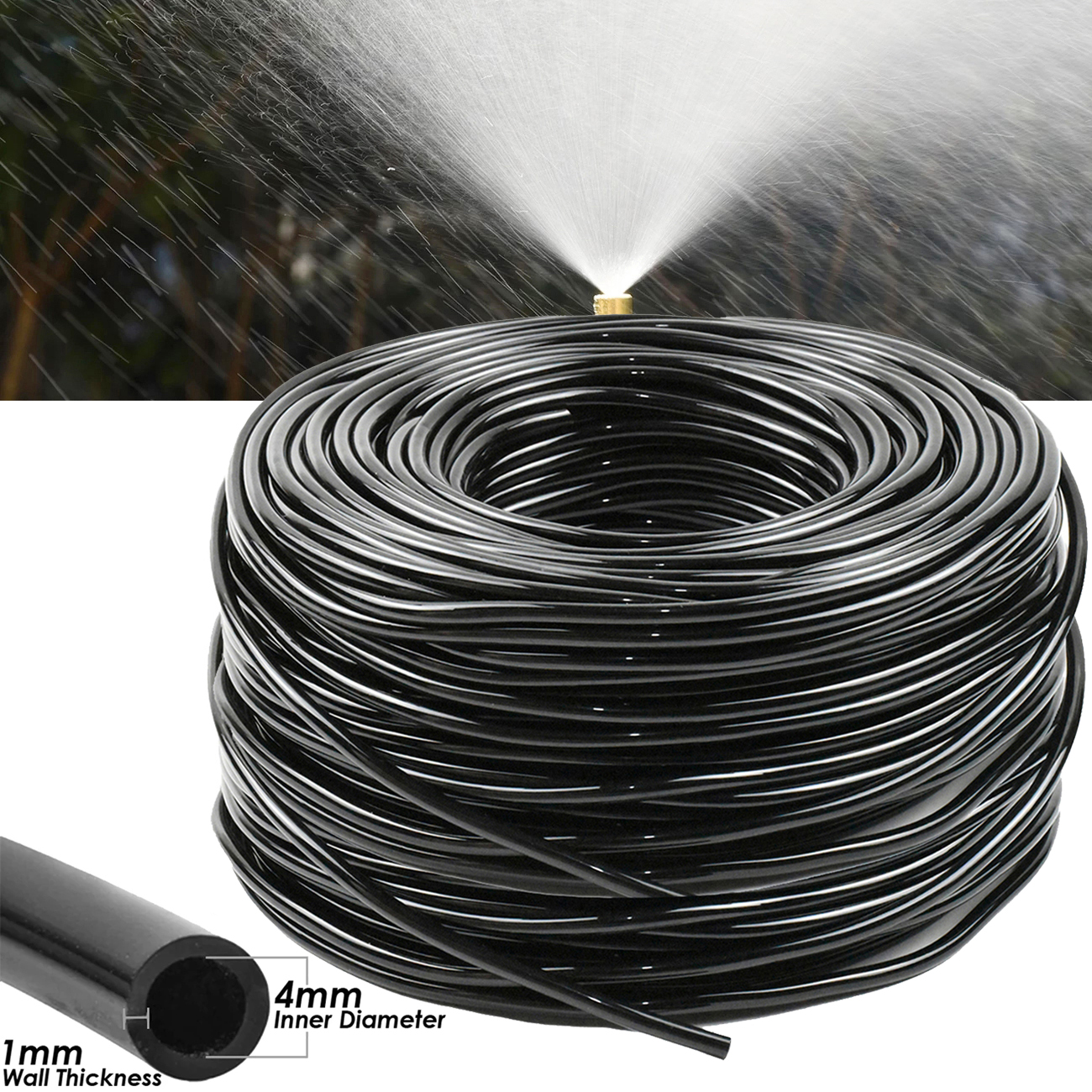 10-50M Garten 4/7mm Schlauch Automatische Tropf Bewässerung Bewässerung Bausatz System 1/4&#39;&#39; Durcheinander Nebel Düsen für Rasen Topfpflanze Gewächshaus