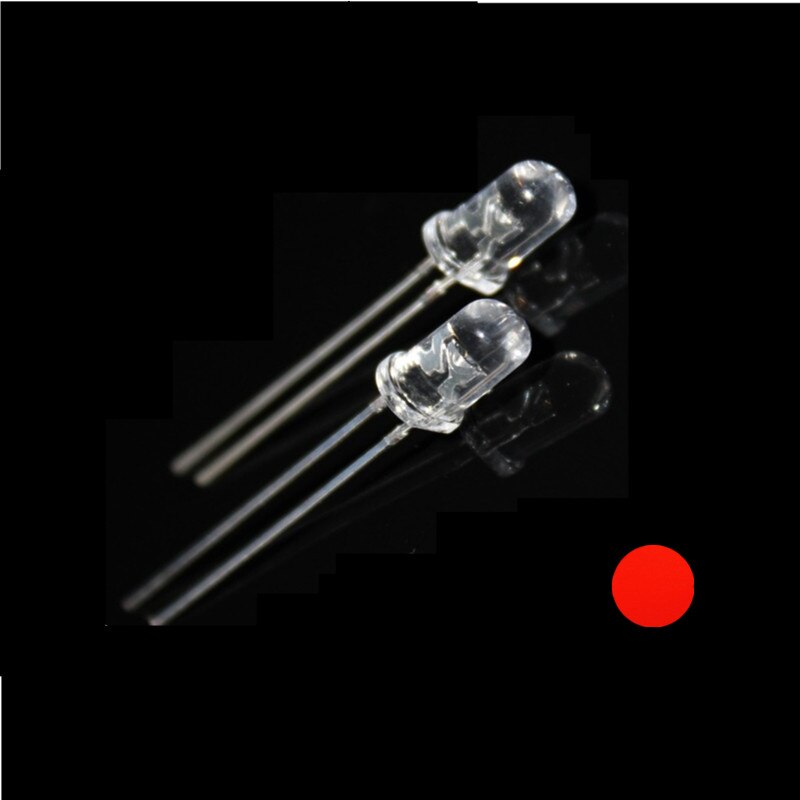 100PCS 5mm white/Red/Yellow/Blue/Green/ clear Round Self Flash Flashing LED Blink Bright Leds Light 5mm red lens flashing led