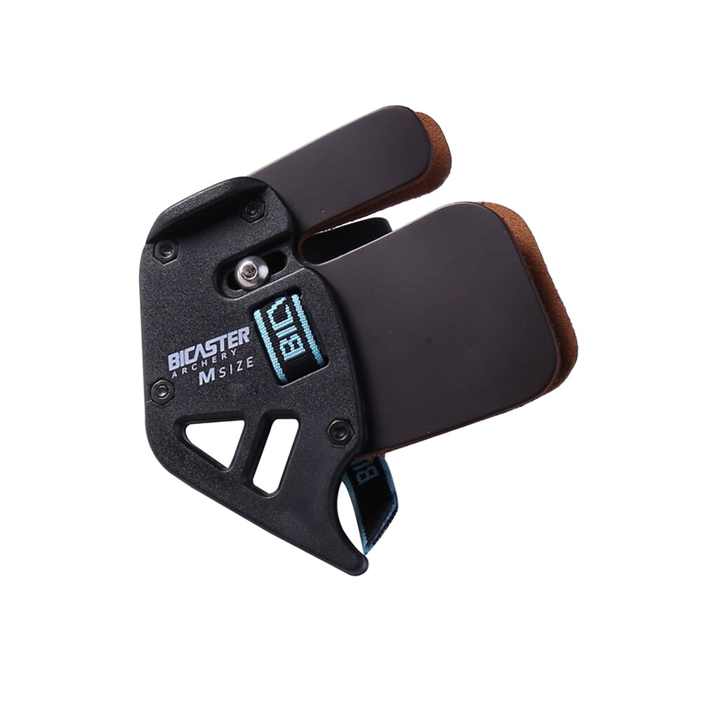 Bicaster Archery Finger Tab XS/S/M/L Left Handed Finger Guard Genuine Cowhide For Beginner and Children