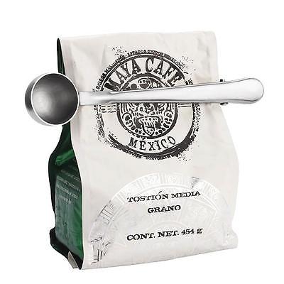 1 szt. kubek ze stali nierdzewnej, miarka robić kawy mielonej, łyżka z klipsem zamykającym woreczek