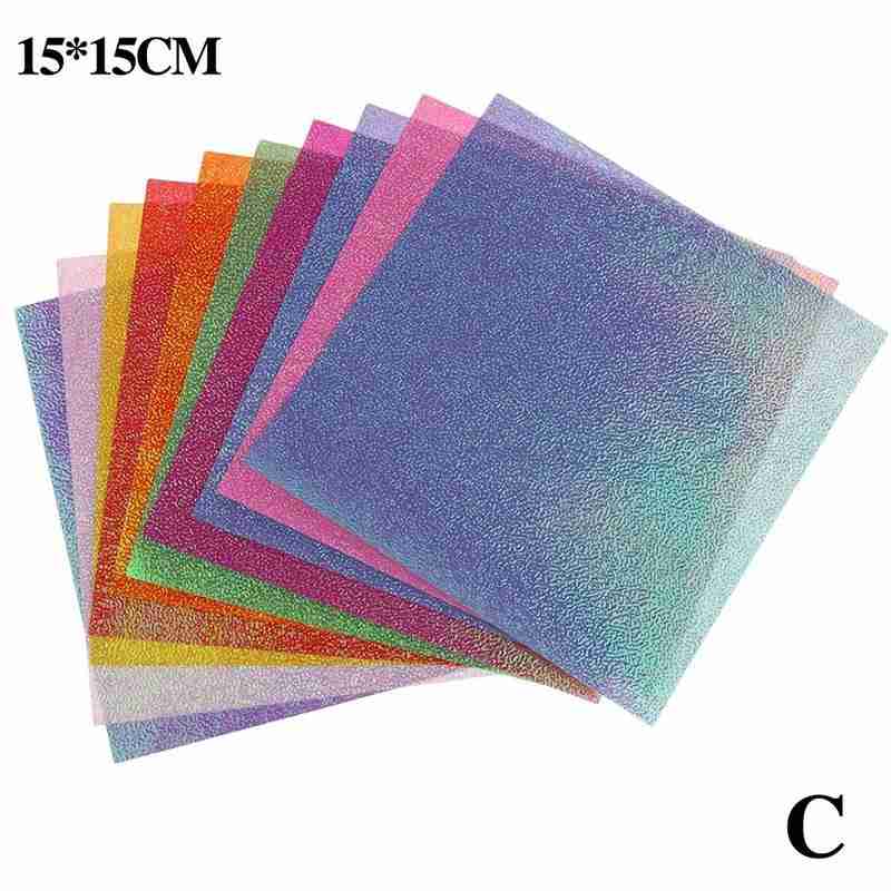 50pcs Origami Paper DIY Flash Pearlescent Origami Sheets Cardstock Paper Papers Single Sided Scrapbooking Decoration Paper: C