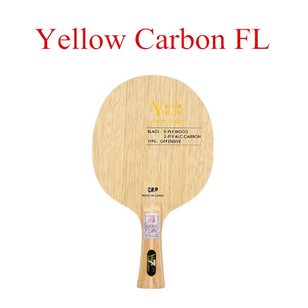 Raqueta de Ping Pong, raqueta de carbono, color negro, azul, amarillo, novedad de 729: Yellow Carbon Long