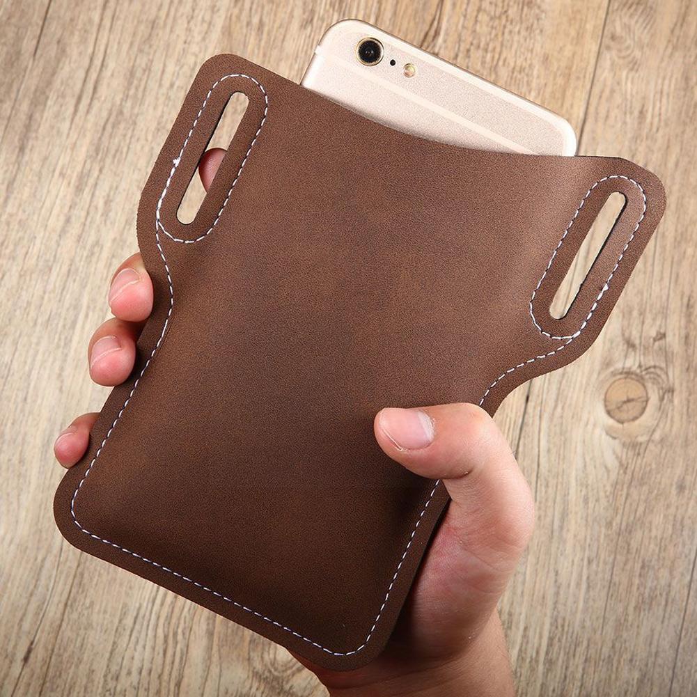 Pu pelle cellula Telefono Borsa mobile Telefono fondina protettivo coperchio all'aperto anti-perdita sospeso vita Borsa cintura clip per Ipho A8g2