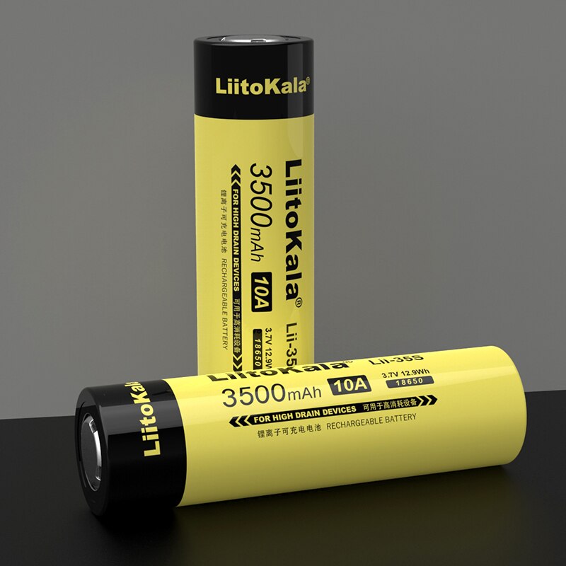 1-10PCS LiitoKala Lii-35S 18650 Battery3.7V Li-ion 3500mAh lithium battery For high drain devices.