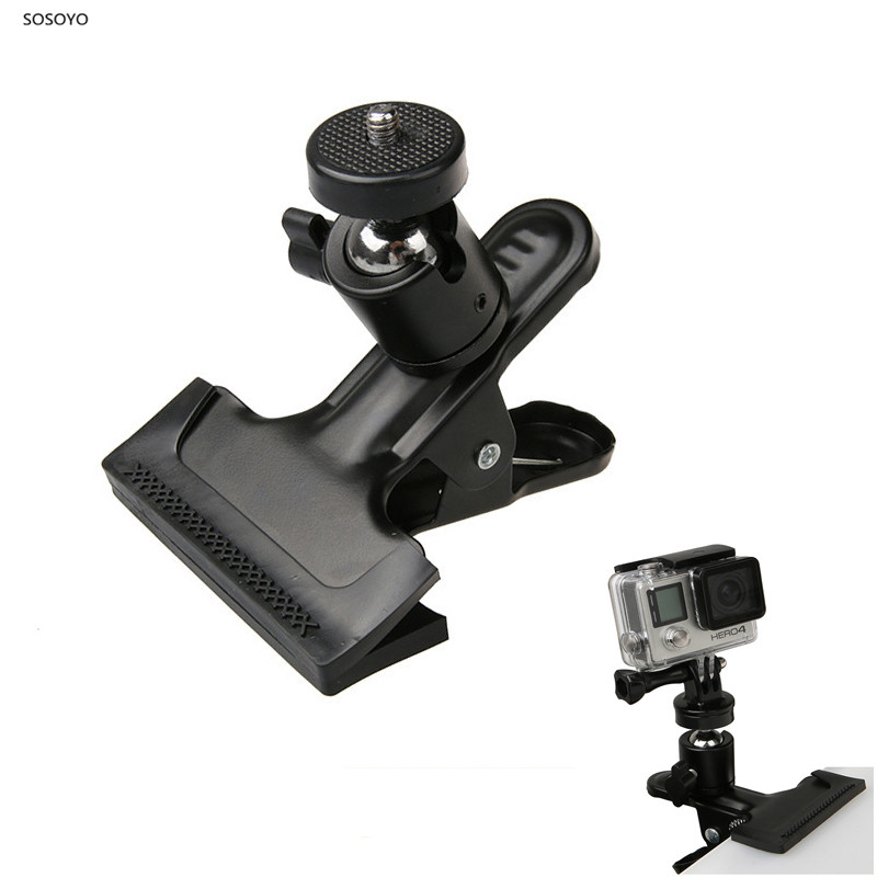 360 graden roterende Sterke Klem Universele clip Voor Gopro hero 7 6 5 4 3 2 1 SJCAM Xiaomi Yi Sport actie camera Accessoires
