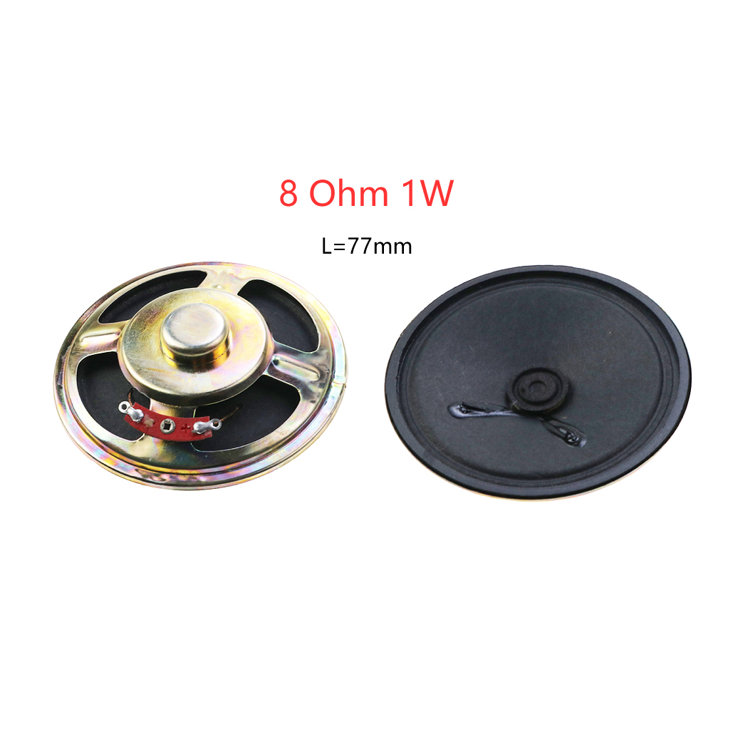 JCD 1 pz 8 ohm / 8R mini altoparlante 0.5w 1W 2W 3W 50mm 57mm 66mm 77mm diametro altoparlante altoparlante: Rosso