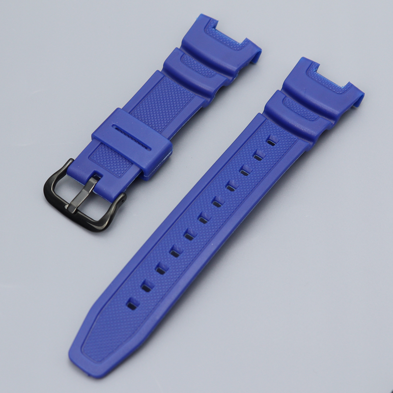 Für Casio SGW100 Harz Armbinde Geeignet SGW-100 Männer Gummi Wasserdichte Sport Gurt Ersatz Armbinde Uhr Zubehör: Weiß Schwarz
