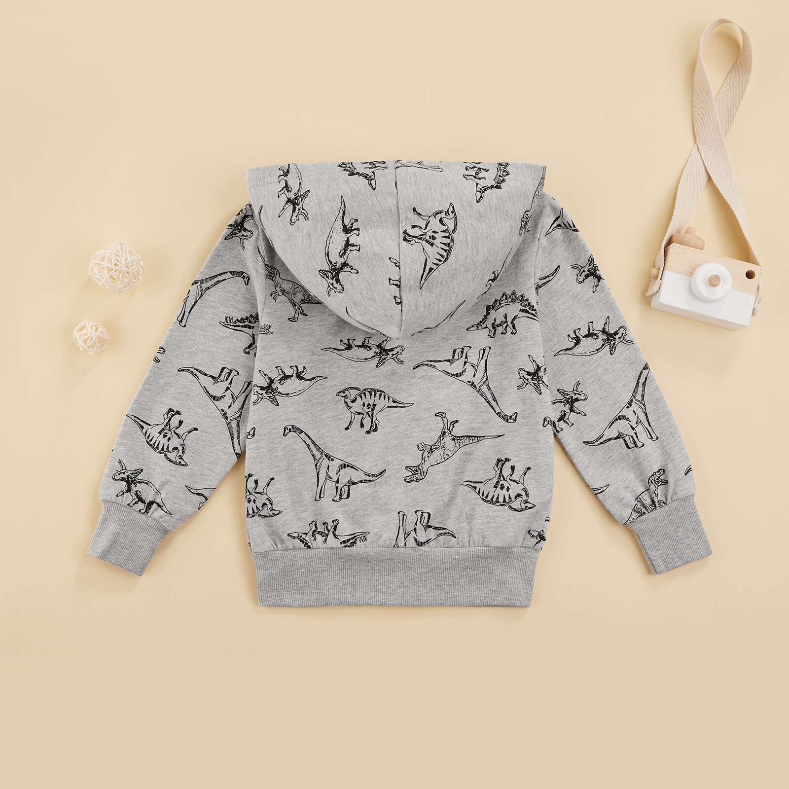 Criança meninos primavera outono jaquetas dinossauro impressão completa zíper manga longa com capuz casacos esportivos outerwear para crianças