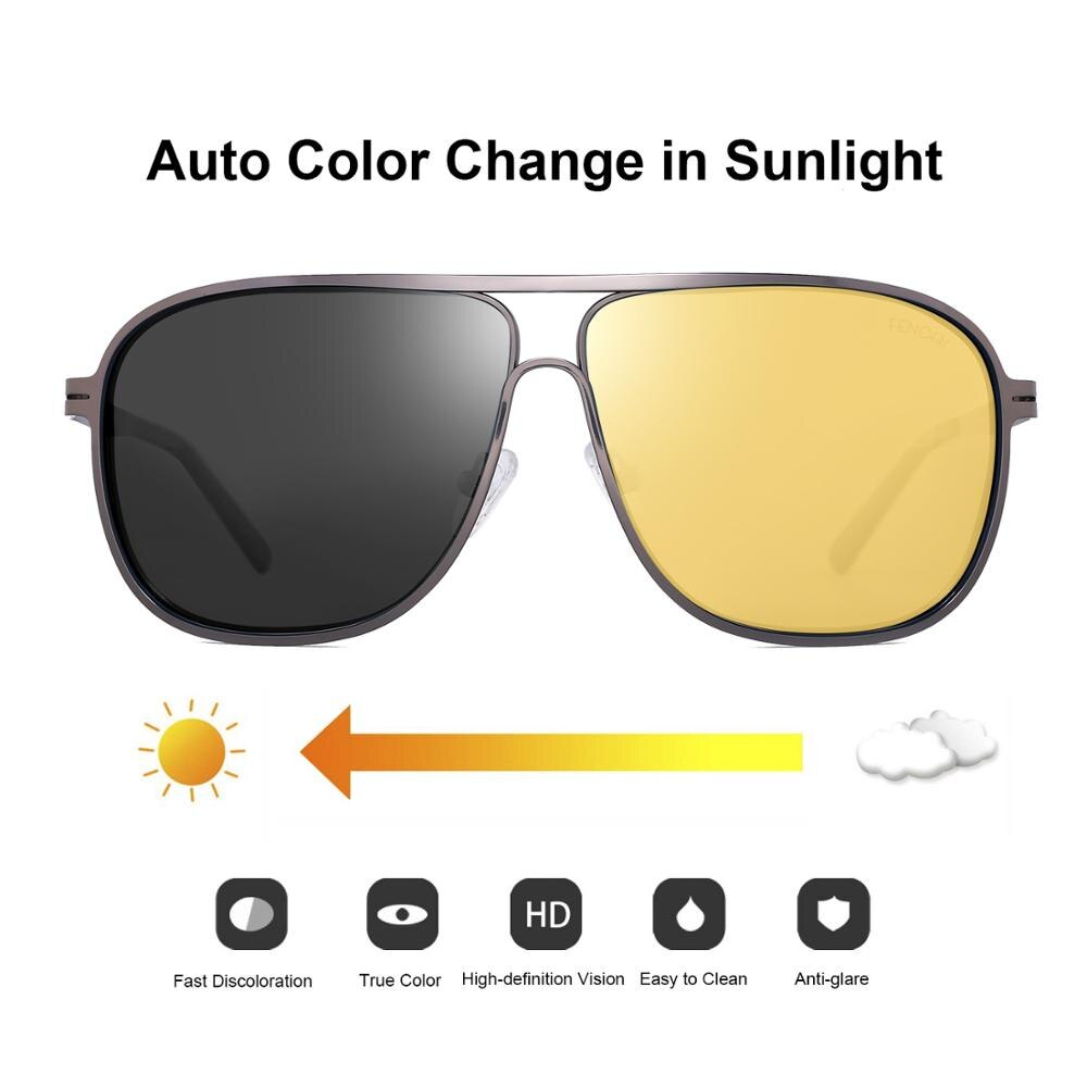 Fenchi mænd nattesyn briller polariseret gul anti-refleks linse solbriller kørsel nattesyn beskyttelsesbriller til bil vision nocturna