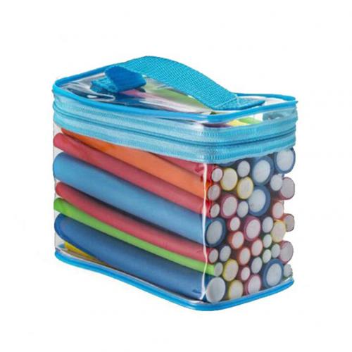 42Pcs Mixed Size Soft Hair Curler Roller Curl Hair Bendy Rollers DIY Magic Hair Curlers Tool Styling Rollers Sponge Hair Curling: Blue