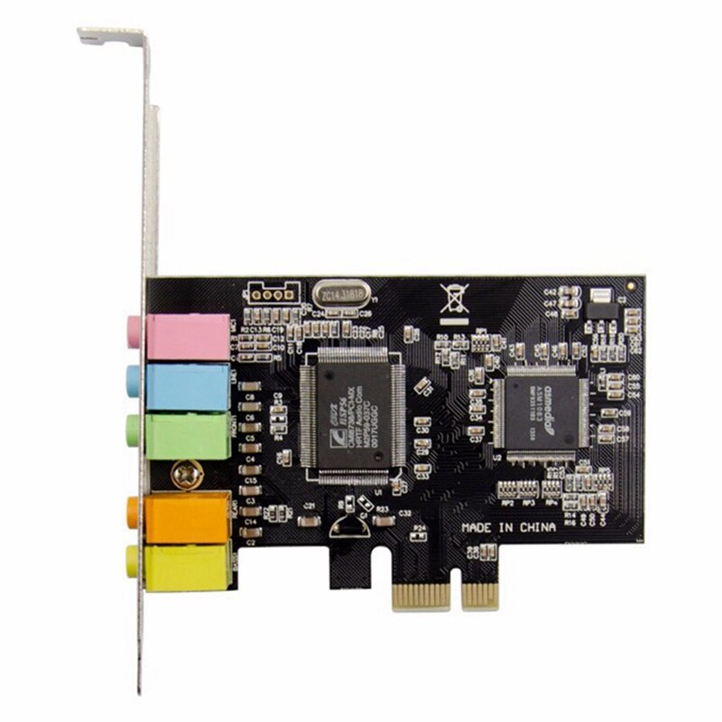 PCIe Sound Card PCI-E X1 CMI8738 Chip 64 Bit Sound Card Stereo 5.1 Channel Desktop Built-in Sound Card for PC