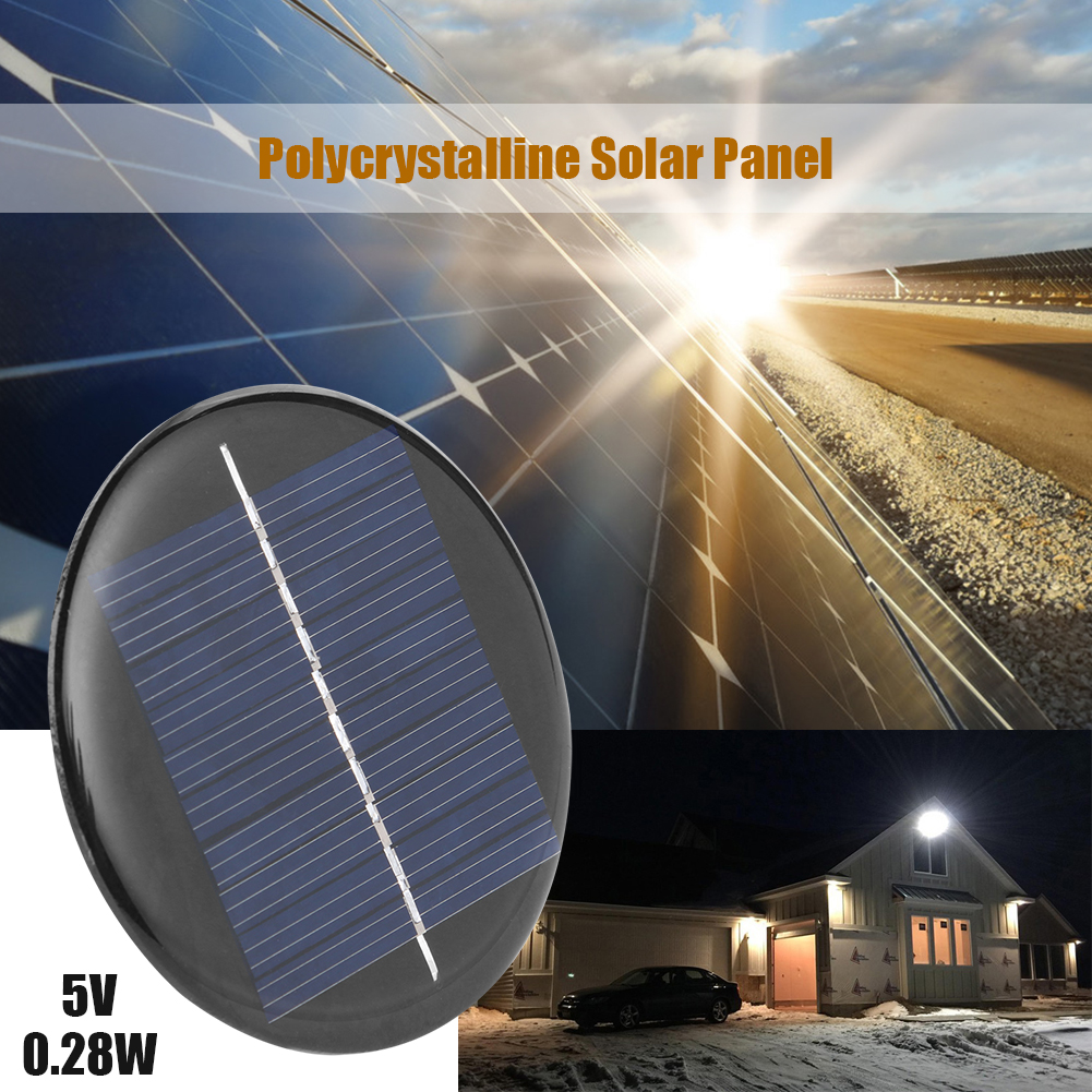 1/2Pcs Mini Solar Panel DIY Power Battery Cell Charger Portable Solar System Board Round Lamp Panel Charging